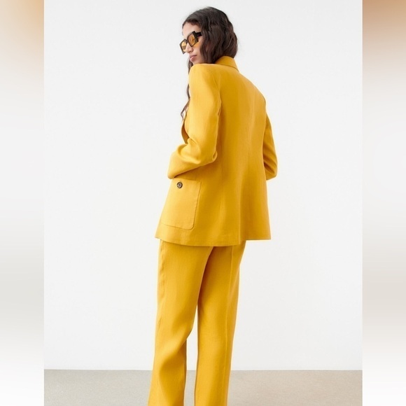 New ZARA Patch Pocket Linen Jacket - Picture 5 of 11